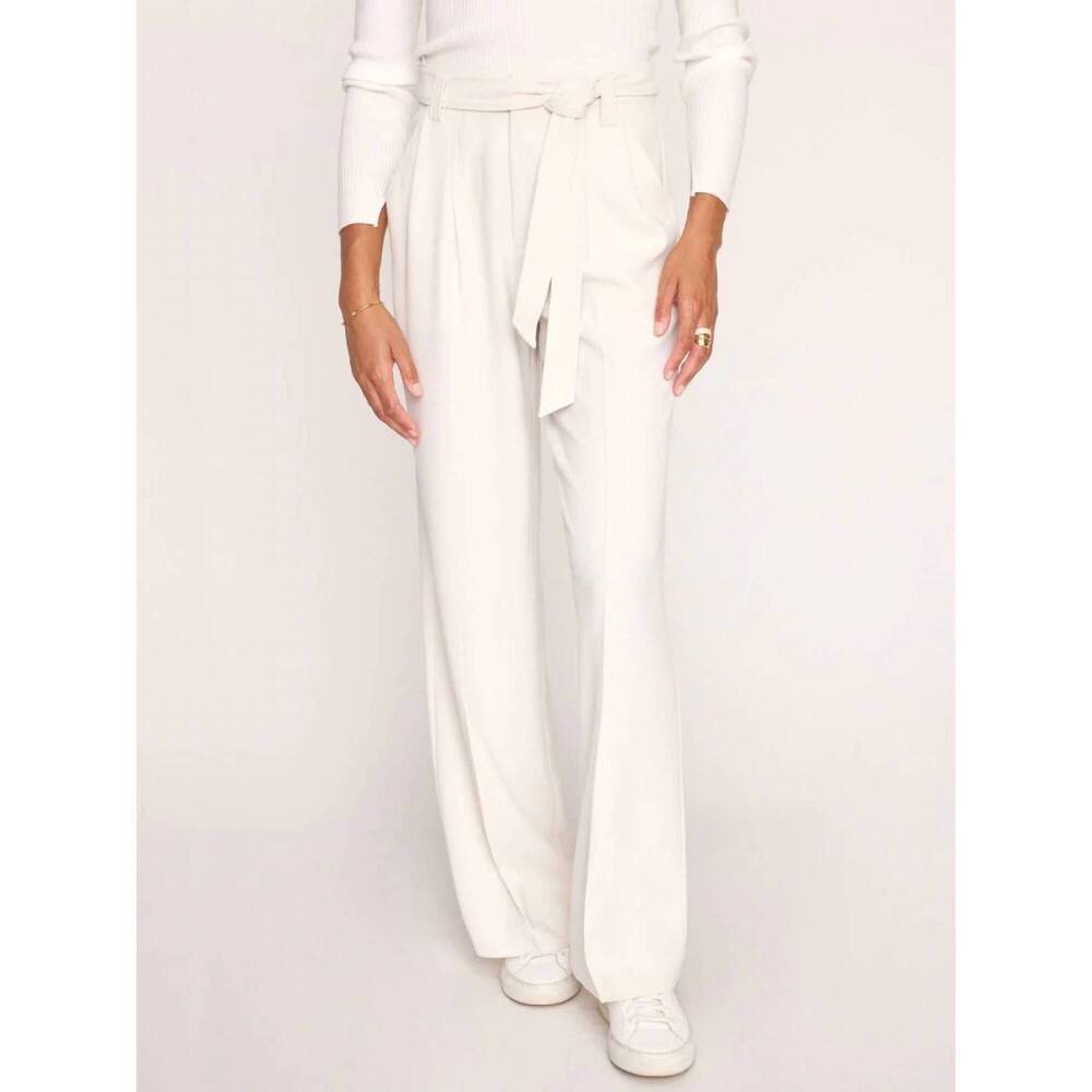 NEW BROCHU WALKER duke wide leg pants in ecru